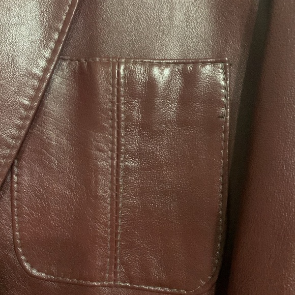 Vintage Reed Sportswear Burgundy Leathet Jacket EXCELLENT CONDITION - Picture 2 of 12
